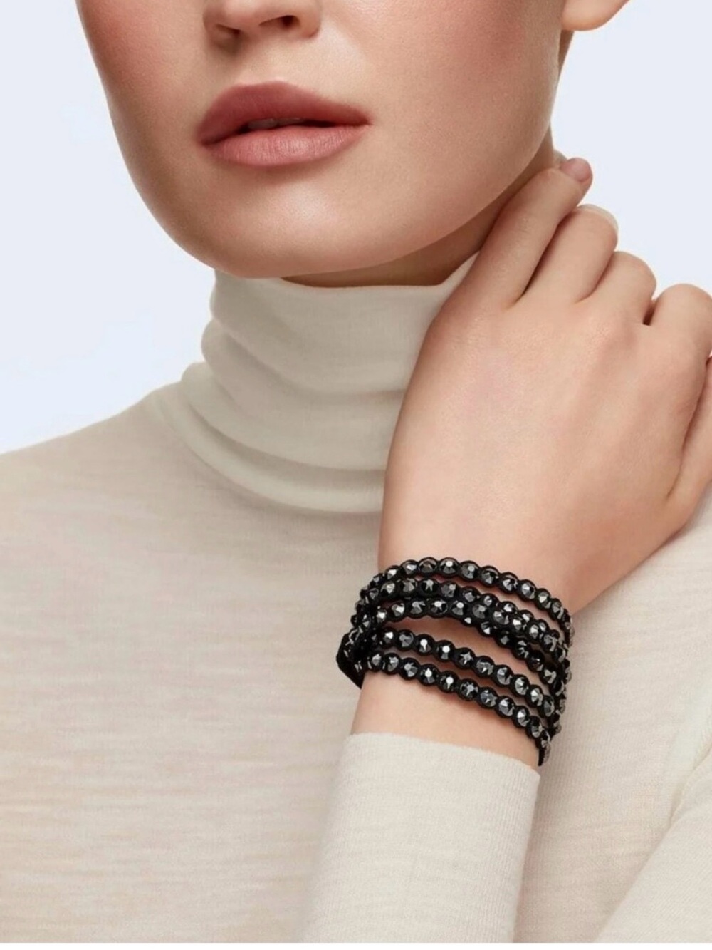Swarovski Power Collection black wrap bracelet or Choker